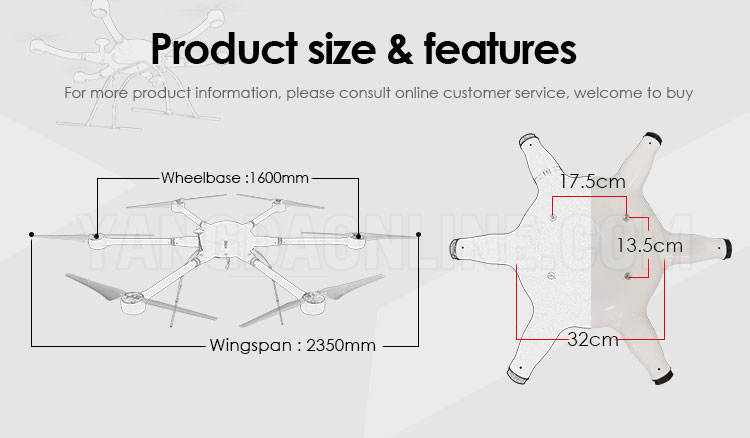 YANGDA YD6-1600S Heavy Lift Hexacopter - Image 4